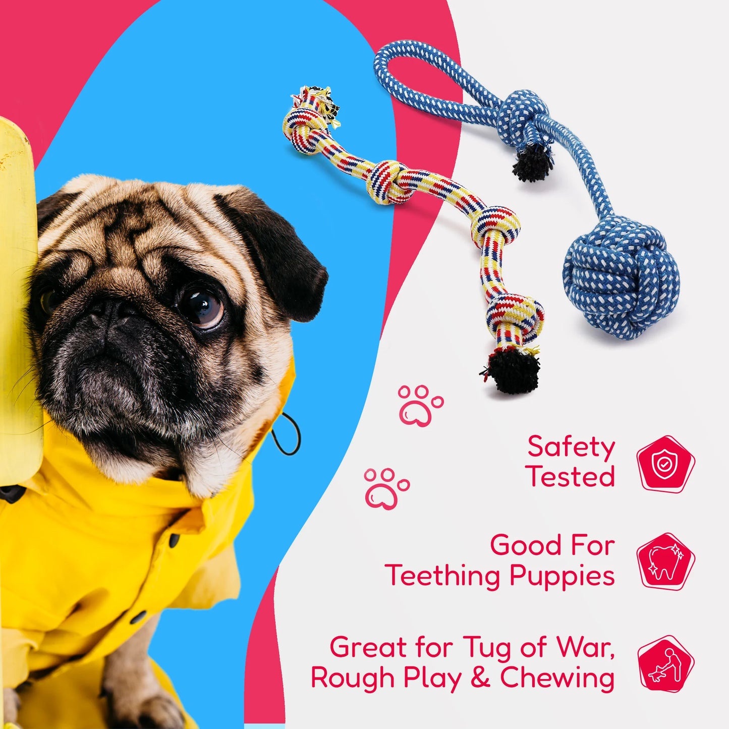 Dog Rope Toys for Small & Medium Dogs Dog Toy Pack of 11 Puppy Teething Toys