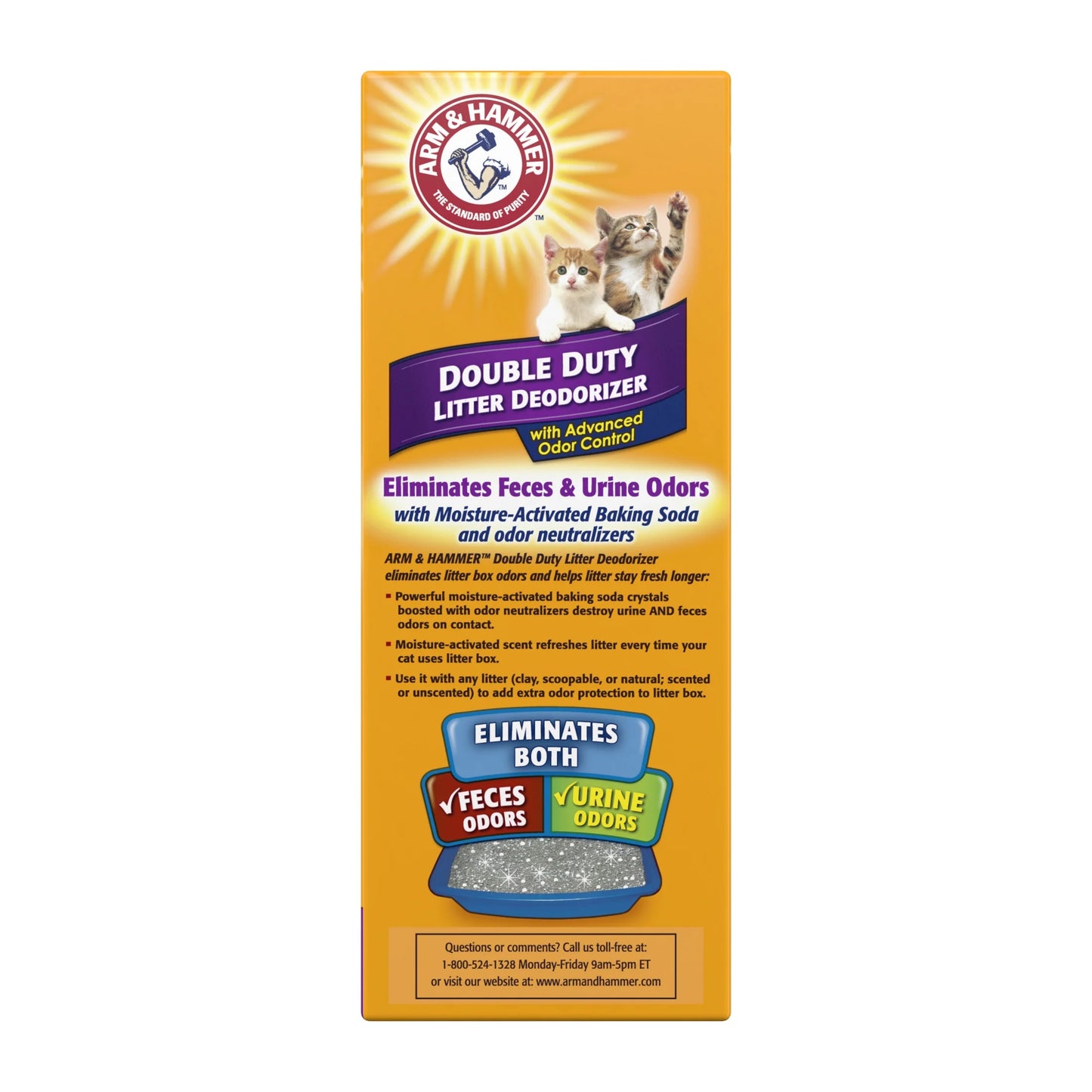 Double Duty Cat Litter Deodorizer and Pet Odor Eliminator, 33 Oz Box