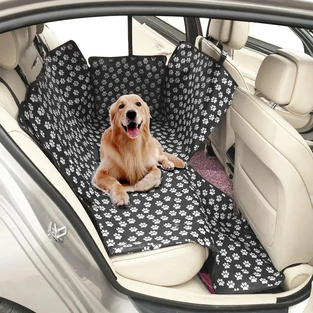 Waterproof Pet Dog Car Seat Cover Protector Printed Pet Dog Scratchproof Car Back Seat Cover Protector Pad with Printing