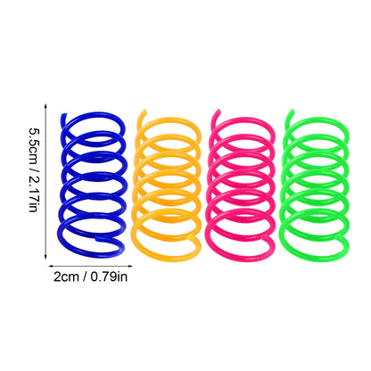 Pet Supplies Interactive Cat Toys for Indoor Cats Durable Coil Color Spring Cat Toys Active Health Fitness Play Coil Coil Spring Toys 12Pcs