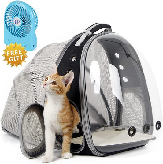 Cat Bubble Backpack Carrier, Space Capsule Transparent Pet Carrier Backpack for Small Dog, Pet Carrying Hiking Traveling Backpack