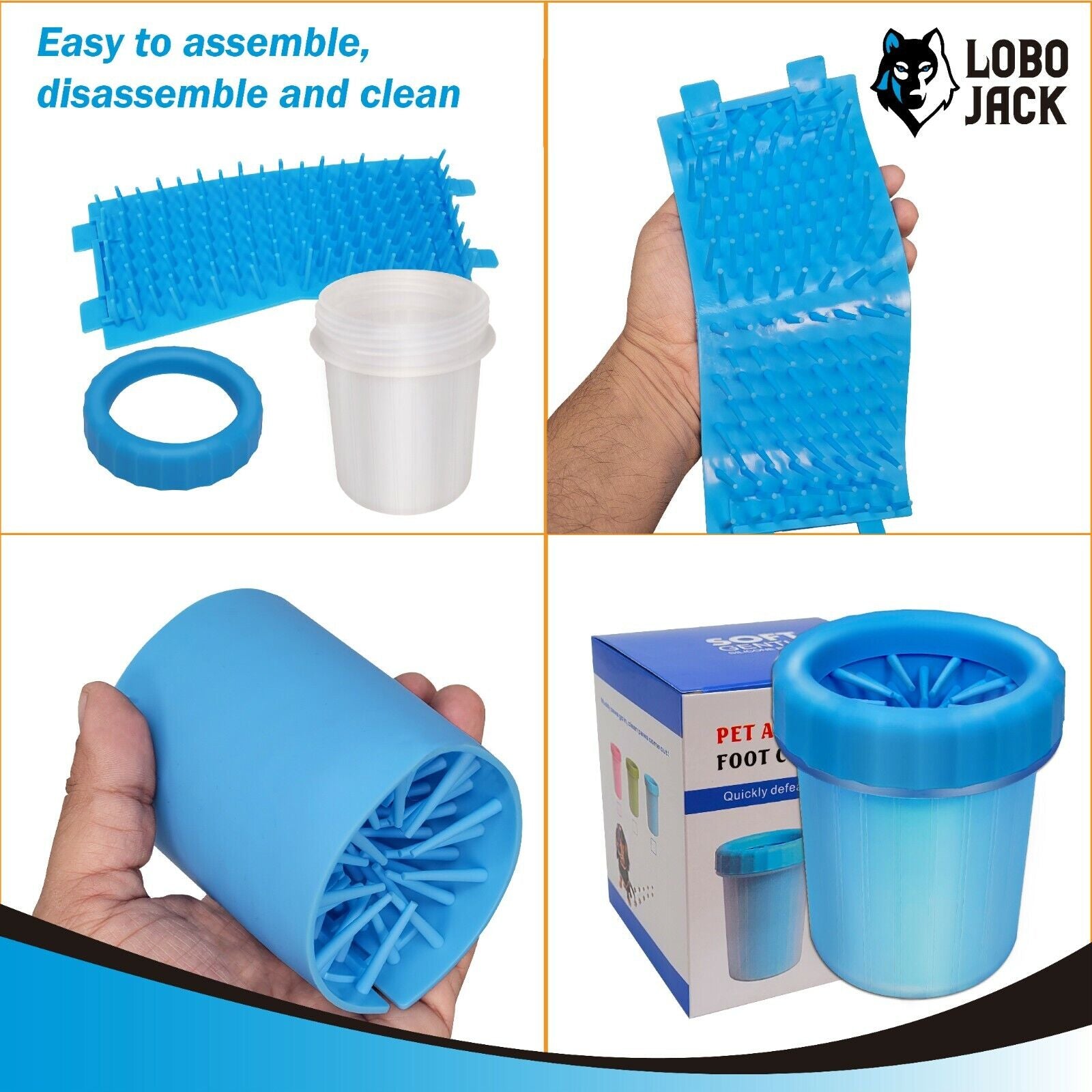 Dog Paw Cleaner - Portable Pet Paw Washer Cup (For Small and Medium Breed Dogs)